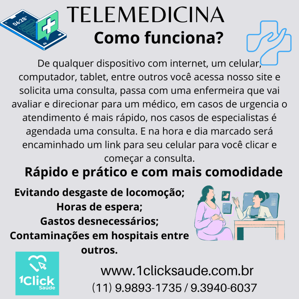 Telemedicina 1 Click Saúde Como Funciona 1 Click Saúde